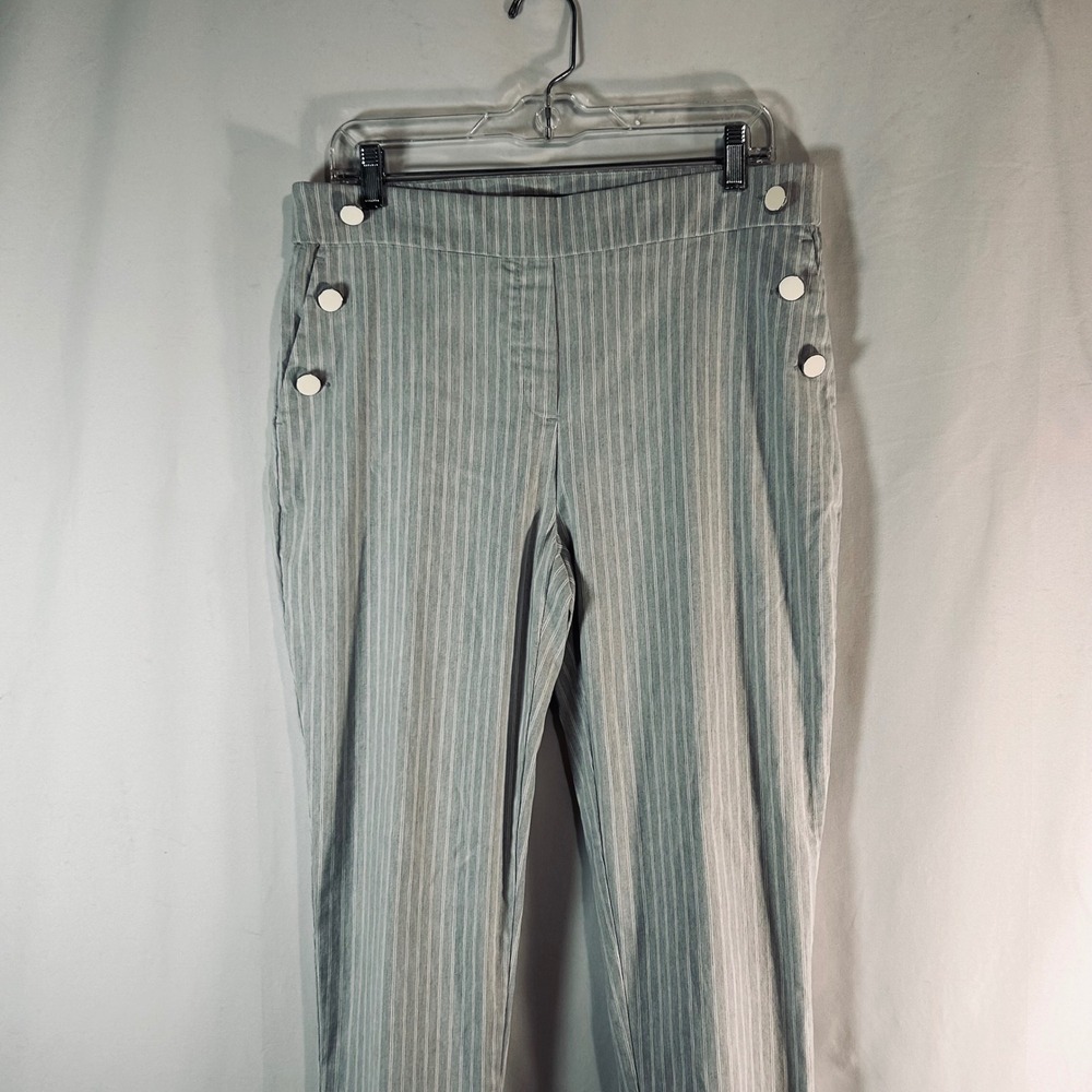 Jules & Leopold Blue White Striped Nautical Button Pull On Pants Large - Picture 2 of 10